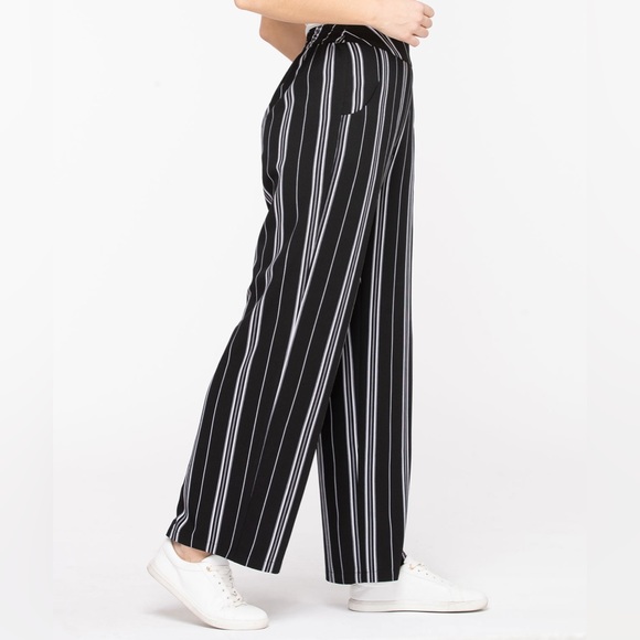 Ricki’s Palazzo Pants (Black/White Vertical Stripes) - Picture 2 of 7